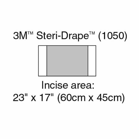 3M Steri-Drape Surgical Drape Large Incise Drape 17 W X 23 L Inch Sterile,  1050